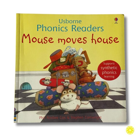 🍋 4/$20 Mouse Moves House Usborne Phonics Reader | Kids Books Childrens Books - Picture 2 of 7